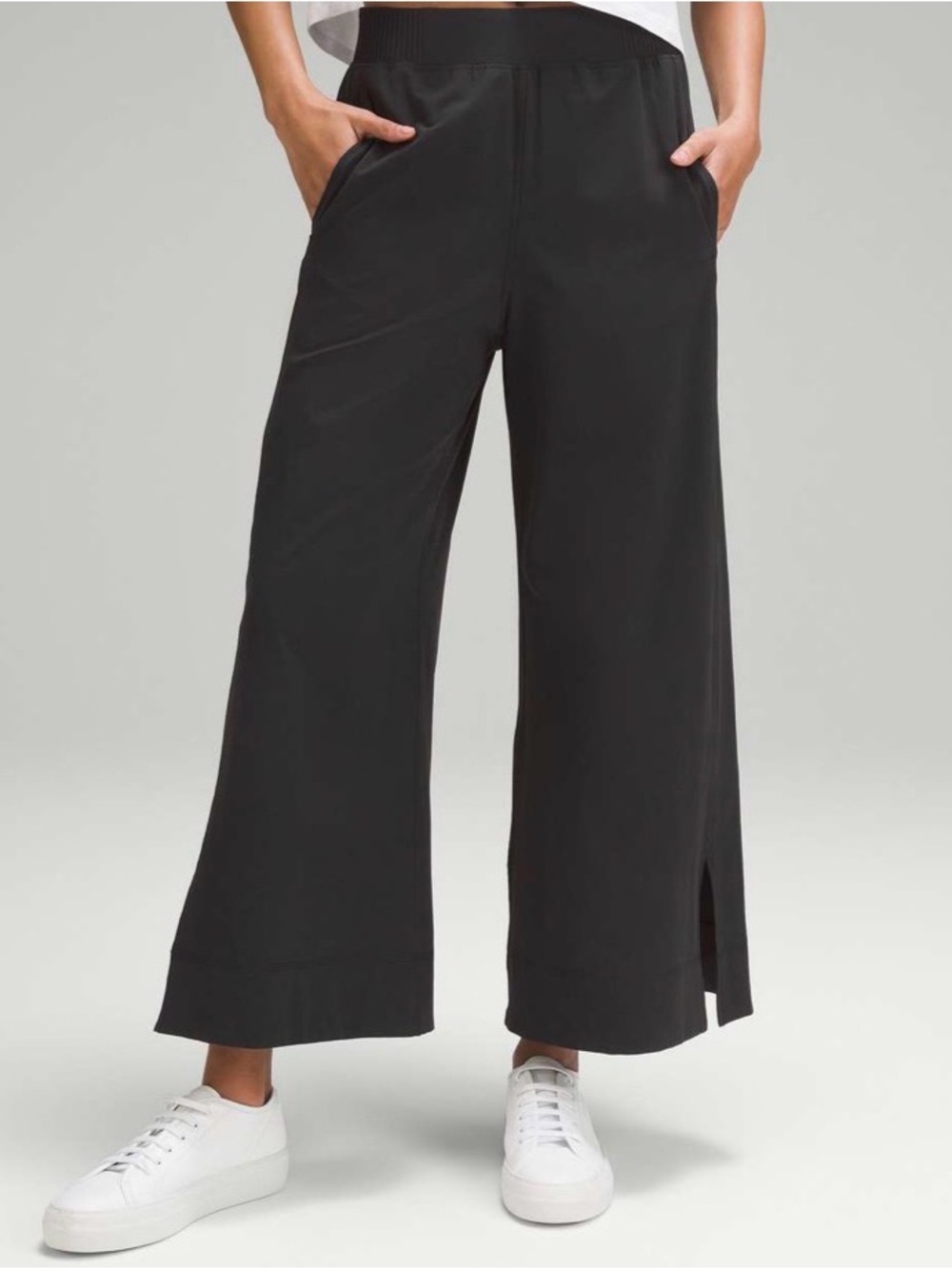 Lululemon Stretch Woven Wide-Leg High-Rise Cropped Pants large